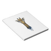 Gegraveerde Giraffe Met Bril Design_1 Notitieblok (Schuin)