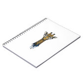 Gegraveerde Giraffe Met Bril Design_1 Notitieboek (Linkerzijde)