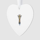 Gegraveerde Giraffe Met Bril Design_1 Ornament (voorkant)