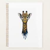Gegraveerde Giraffe Met Bril Design_1 Planner (Voorkant)