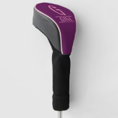 Gegraveerde golfhoofdhoes golfheadcover (Schuin)