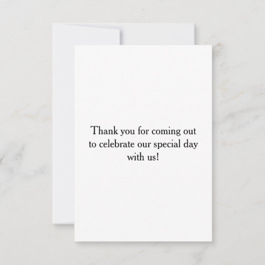 Gegraveerde Hart Berk Houten Trouw Dankjewel Bedankkaart (Achterkant)