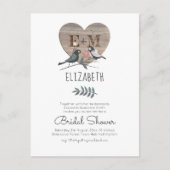 Gegraveerde Hart Bos Bruiloft Bruidsfeest Briefkaart (Voorkant)