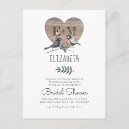 Gegraveerde Hart Bos Bruiloft Bruidsfeest Briefkaart