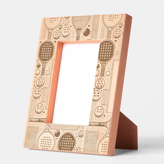 Gegraveerde houten 4 "x 6" pickleball gegraveerde lijstjes (Links)