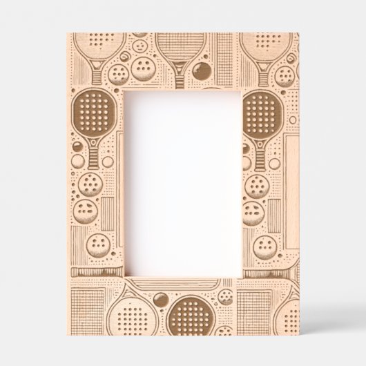 Gegraveerde houten 4 "x 6" pickleball gegraveerde lijstjes (Voorkant)