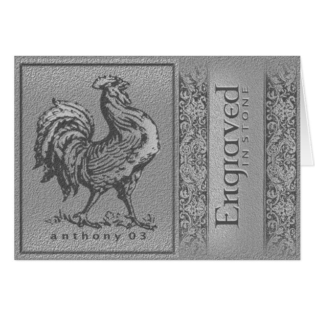 gegraveerde kaart (Voorkant Horizontaal)