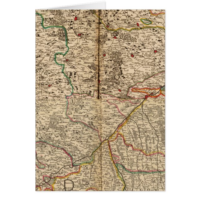 Gegraveerde kaart van de bossen in Duitsland (Voorkant)