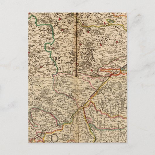 Gegraveerde kaart van de bossen in Duitsland (Voorkant)