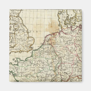 Gegraveerde Kaart van Europa Magneet