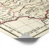 Gegraveerde Kaart van Europa Poster (Hoek)