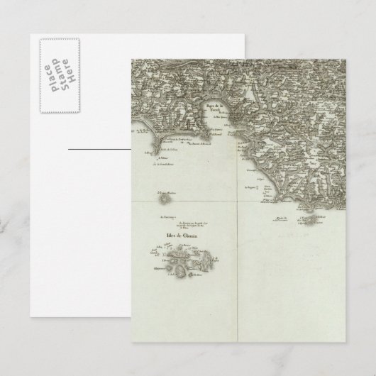 Gegraveerde kaart van France 2 (Voorkant / Achterkant)