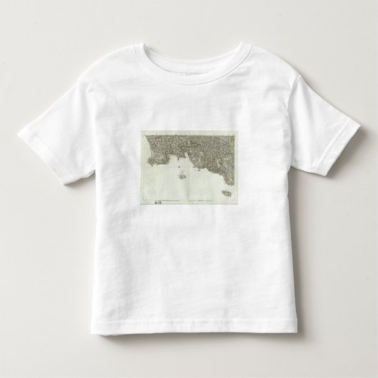 Gegraveerde kaart van France 2 Kinder Shirts (Voorkant)