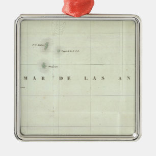 Gegraveerde Kaart van Panama Metalen Ornament
