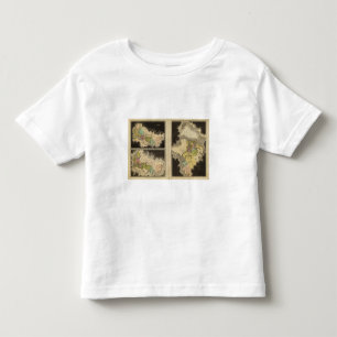 gegraveerde kaarten van de wereld kinder shirts