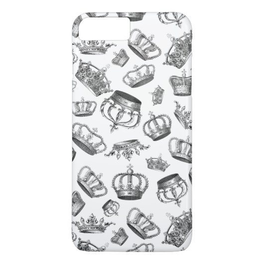 gegraveerde koninklijke kronen Case-Mate iPhone case (Achterkant)