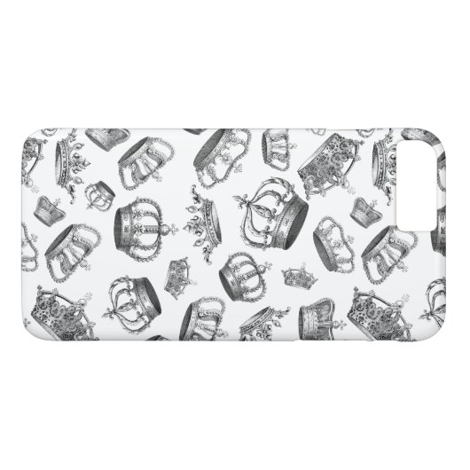 gegraveerde koninklijke kronen Case-Mate iPhone case (Achterkant (Horizontaal))