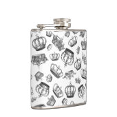  gegraveerde koninklijke kronen heupfles (Rechts)