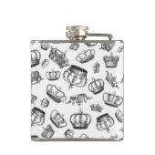  gegraveerde koninklijke kronen heupfles (Achterkant)