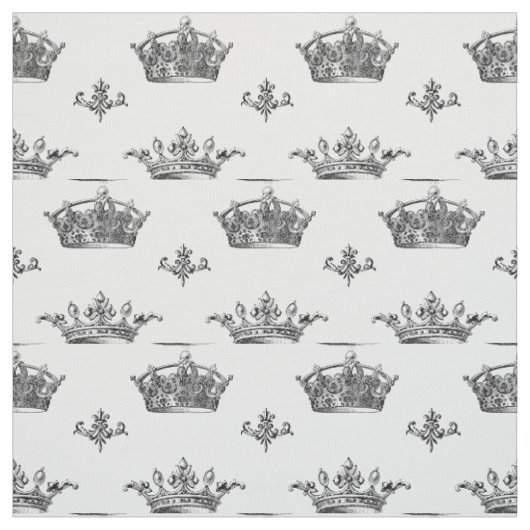 gegraveerde kronen en Fleur-de-Lis Stof (Swatch)
