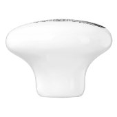  gegraveerde kroon keramische knop (Zijkant)