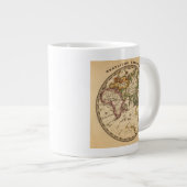 Gegraveerde Oostelijke Hemisphere Map Grote Koffiekop (Voorkant rechts)
