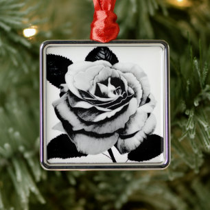 Gegraveerde Roos Versiering Metalen Ornament