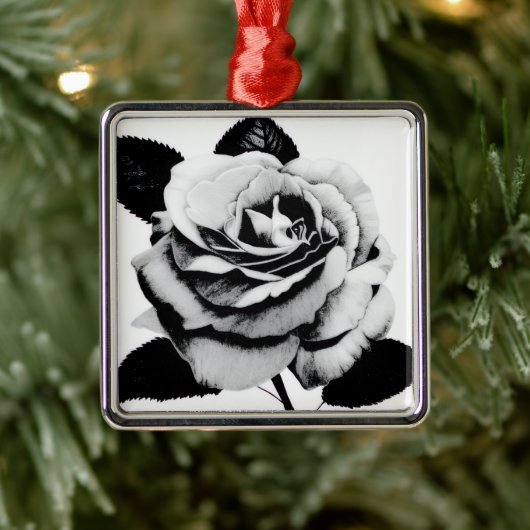 Gegraveerde Roos Versiering Metalen Ornament (Boom)