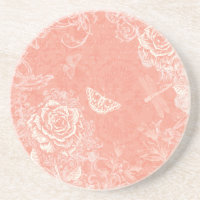 gegraveerde Rozen en vlinders