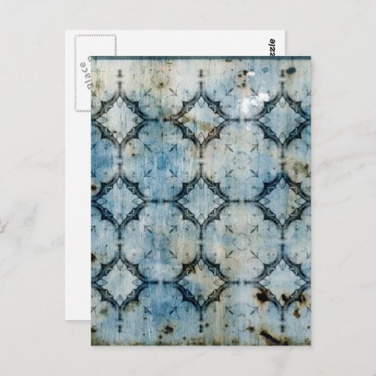  gegraveerde textuur briefkaart (Voorkant / Achterkant)