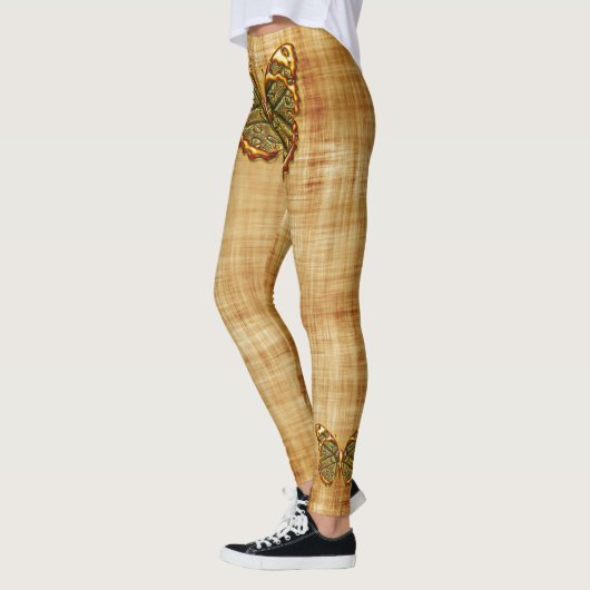 Gegraveerde Vlinder 1 Opties Leggings (Links)