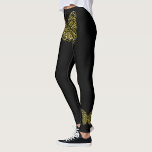 Gegraveerde Vlinder 2 Leggings
