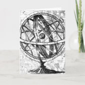 Gegraveerde wereldbollen aarde  ingewikkelde retro kaart (Voorkant)