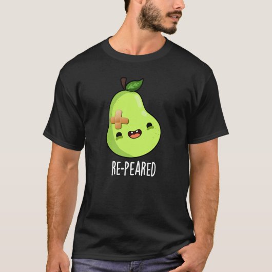 Gegreesde flauwte vruchtenperen, donker BG T-shirt (Voorkant)
