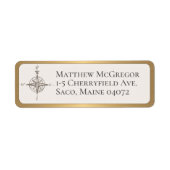 Gegrendeerde grens van het de Rug van het Adres va Etiket (Voorkant)