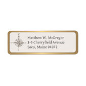 Gegrendeerde grens van het de Rug van het Adres va Etiket (Voorkant)