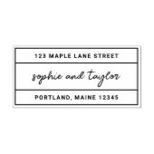 Gegrensd Stijlvol Script Couple Name Return Addres Zelfinktende Stempel (Design)
