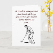 Gegrepen tijdens golfen kaart (Gele Bloem)