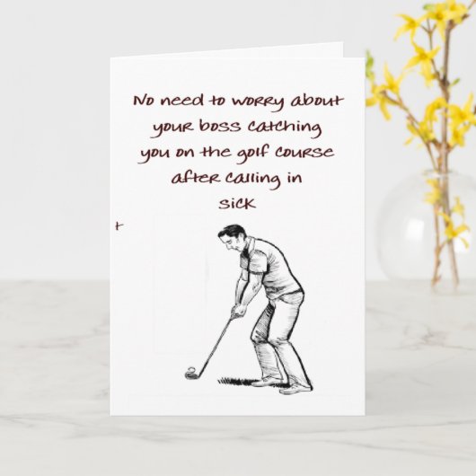 Gegrepen tijdens golfen kaart (Gele Bloem)