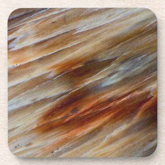 Gegriefd versteend hout bier onderzetter (Voorkant)