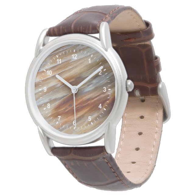 Gegriefd versteend hout horloge (Gekanteld)