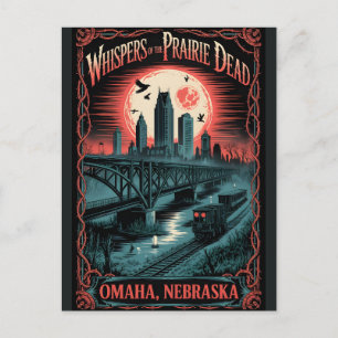 Gegriefde Omaha, NE Vintage Horror Reizen Briefkaart