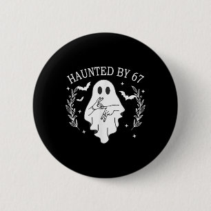 Gegriefde Zes Zeven 6 7 Meme 67 Skelet Hand Hallow Ronde Button 5,7 Cm