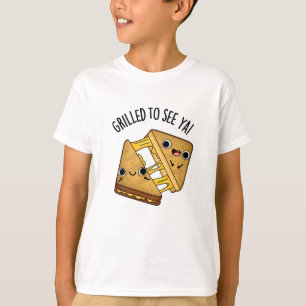 Gegrild om te zien ya grappig eten puns t-shirt