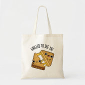 Gegrild om te zien ya grappig eten puns tote bag (Voorkant)