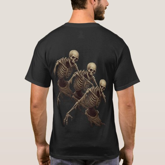Gegrild skelet horror t-shirt (Achterkant)