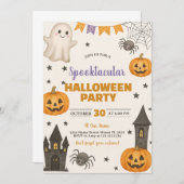 Gegrild uitnodigingskaart voor verkleedgriezeltruc kaart (Voorkant / Achterkant)