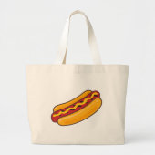 Gegrilde Hotdog Grote Tote Bag (Voorkant)