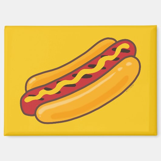 Gegrilde Hotdog Magneet (Voorkant)