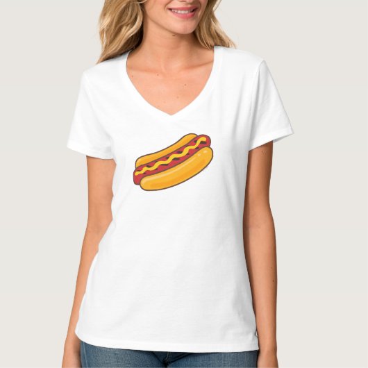 Gegrilde Hotdog T-shirt (Voorkant)